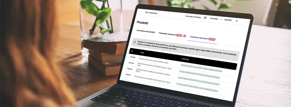 Confronto prezzi su BIANO: scopri esattamente come ti posizioni rispetto ai competitor