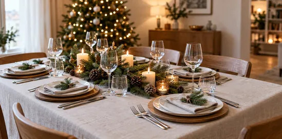 Come apparecchiare la tavola di Natale: tovaglia, posate e decorazioni