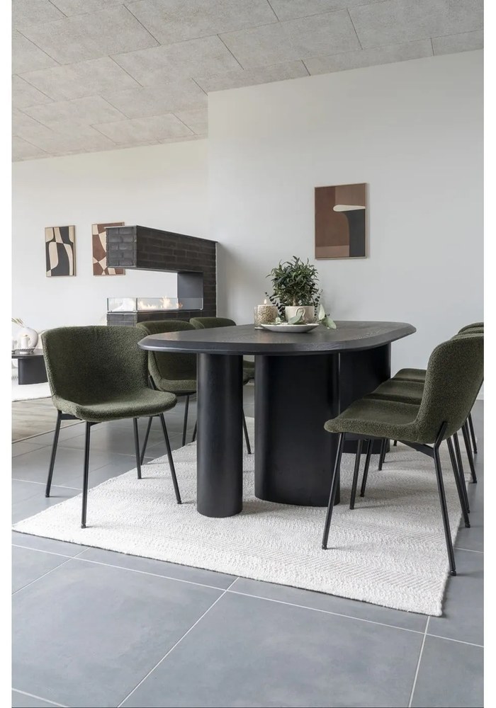 Sedie da pranzo verde scuro in un set di 2 Maceda - House Nordic