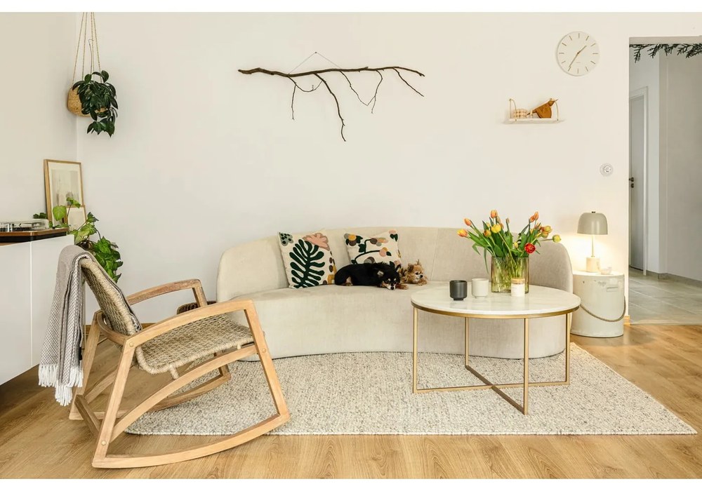 Tappeto in lana grigio chiaro 160x230 cm Minerals - Flair Rugs