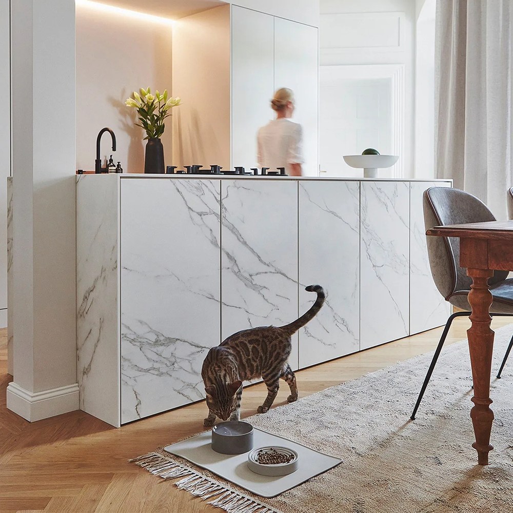 Tappetino per ciotola 47x68 cm Tova Greige M - MiaCara