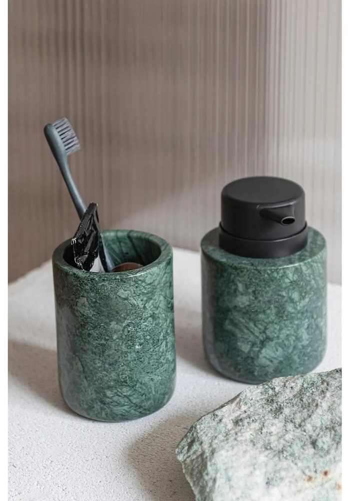 Portaspazzolini in marmo in verde scuro Marble - Mette Ditmer Denmark