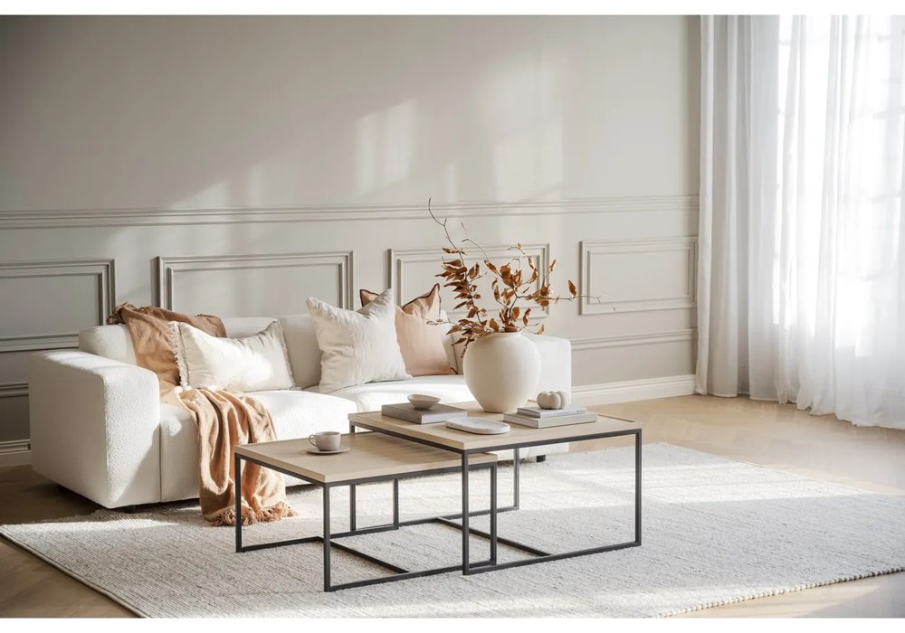 Tappeto in lana grigio chiaro 340x240 cm Auckland - Rowico