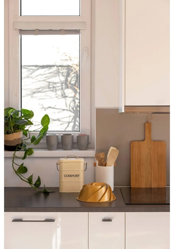 Contenitore per rifiuti compostabili bianco da 3 L Living Nostalgia - Kitchen Craft