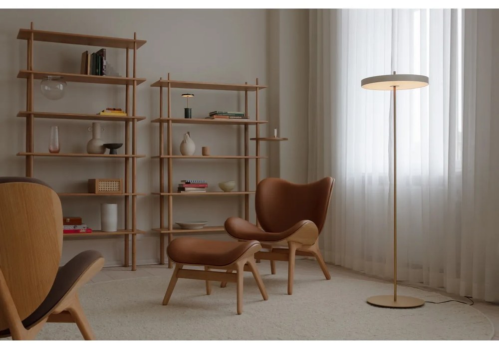 Lampada da terra dimmerabile a LED bianchi con paralume in metallo (altezza 151 cm) Asteria Floor - UMAGE