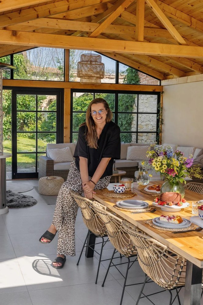 Ciotoline in set bianche/blu in gres 3 pz 500 ml Linora – Bloomingville