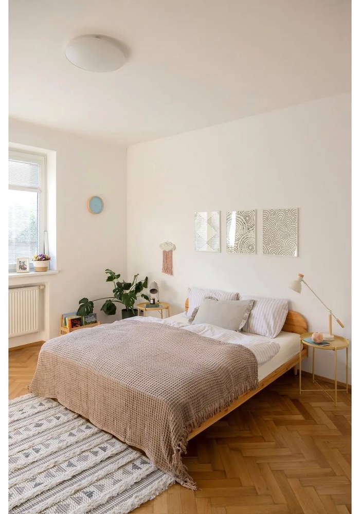 Biancheria da letto singola in flanella beige e crema 135x200 cm - Catherine Lansfield