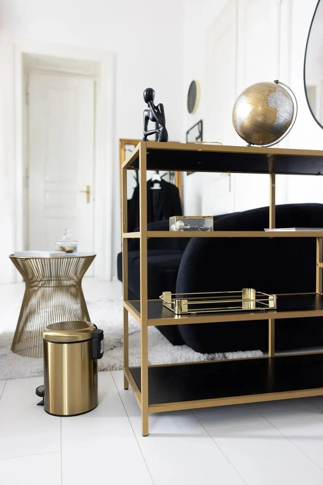 Bidone a pedale in acciaio inox oro 3 l Leman - Wenko