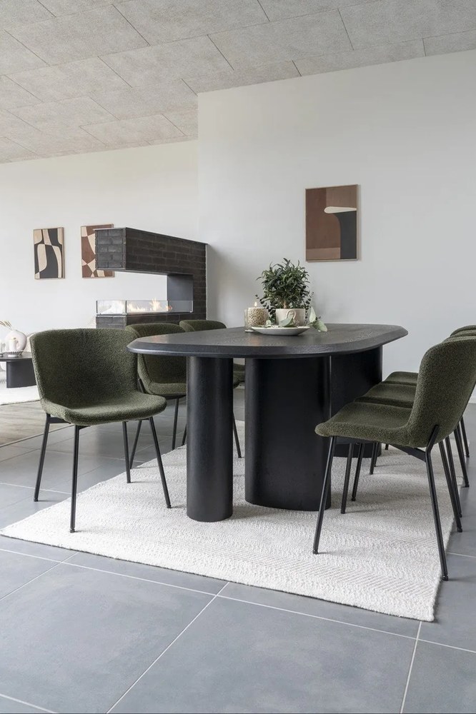 Tavolo da pranzo con piano effetto frassino 100x220 cm Tirano - House Nordic