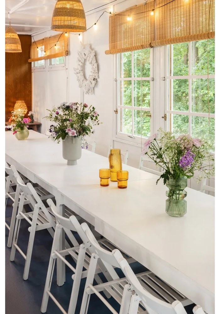 Vaso in vetro verde fatto a mano - Hübsch