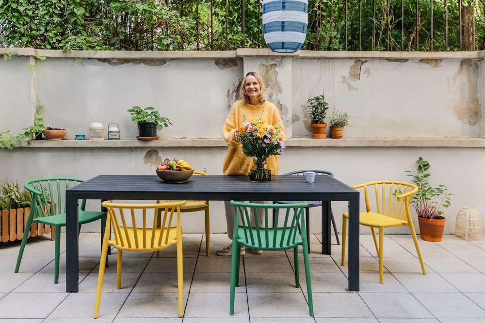 Sedia da giardino verde Capri - Bonami Essentials