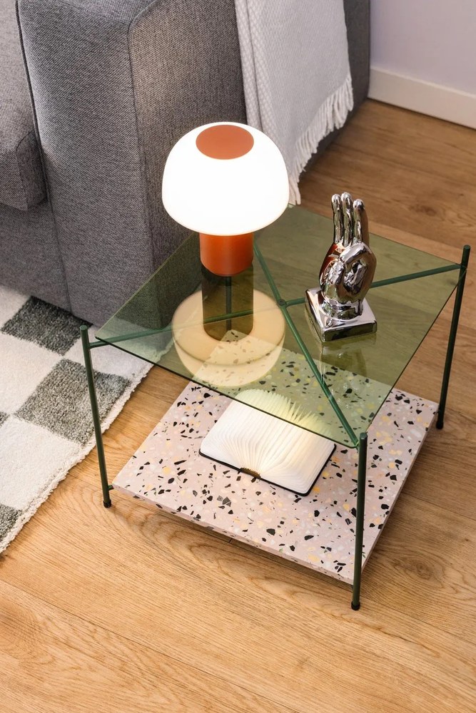 Plaid grigio chiaro con contenuto di cotone , 140 x 180 cm Ruby - Euromant