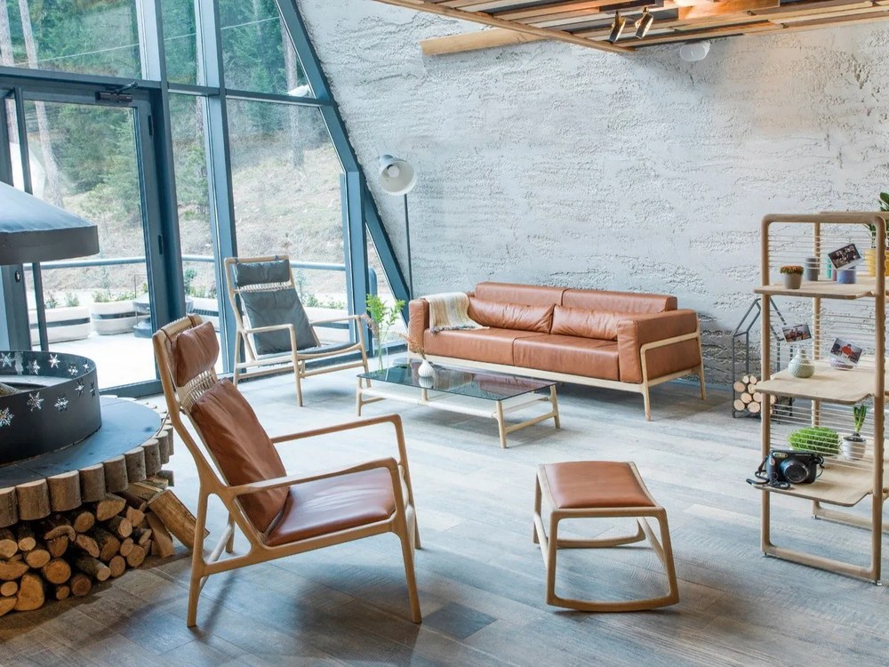 Libreria in legno massiccio di rovere, altezza 140 cm Muse - Gazzda