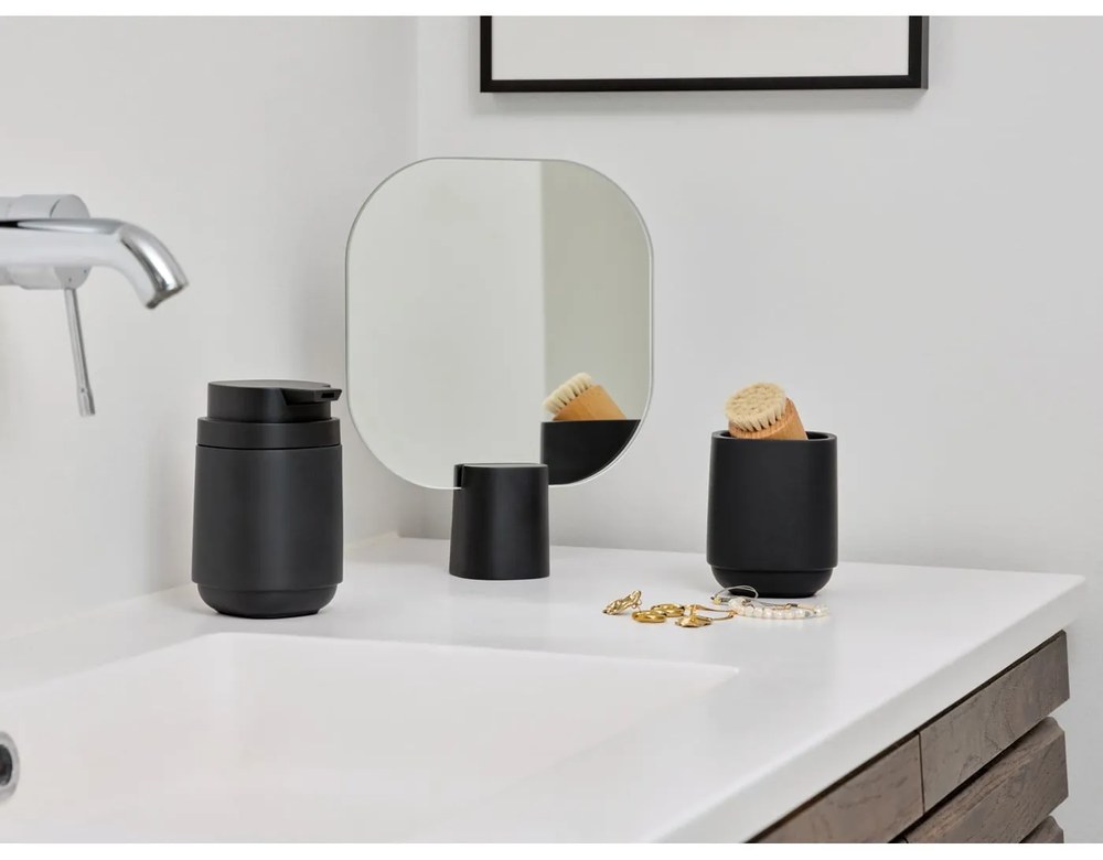 Dispenser di sapone in cemento nero Time - Zone