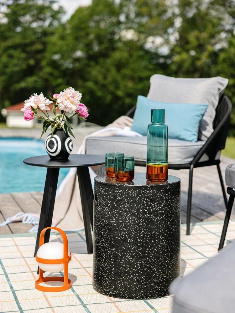 Sedia da giardino nera North - Bonami Selection