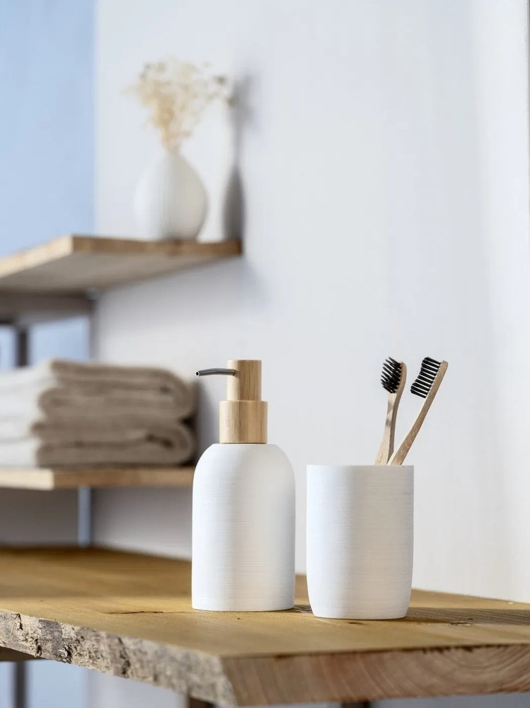 Dispenser per sapone bianco opaco in poliresina 250 ml Altavalle – Wenko