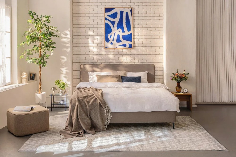 Poggiapiedi marrone chiaro Cube – Hübsch