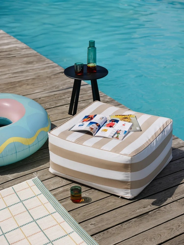 Tavolo da giardino nero, ø 40 cm Fer - WOOOD