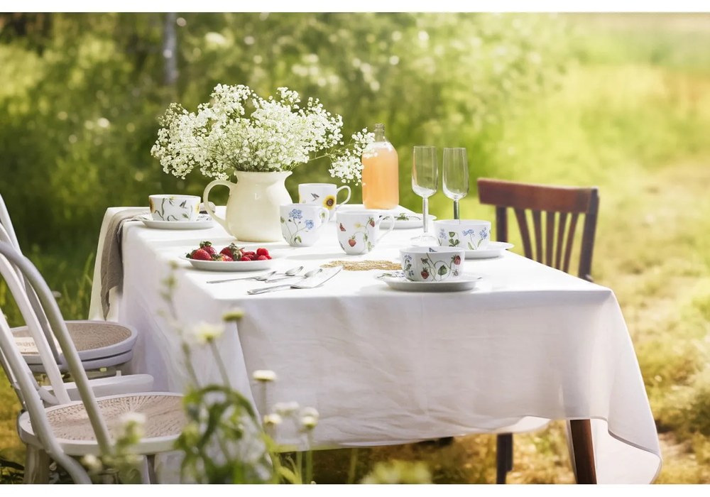 Ciotola bianca in porcellana con motivo floreale Hammershøi Summer - Kähler Design