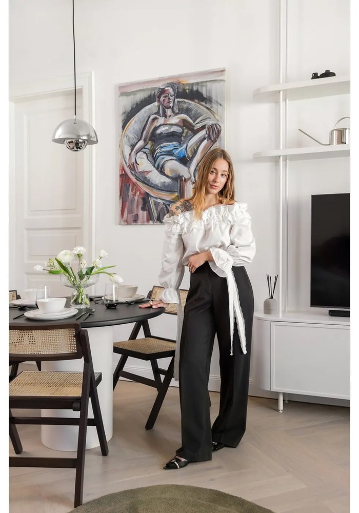 Sedia da pranzo in legno di pino nero Gunn - WOOOD