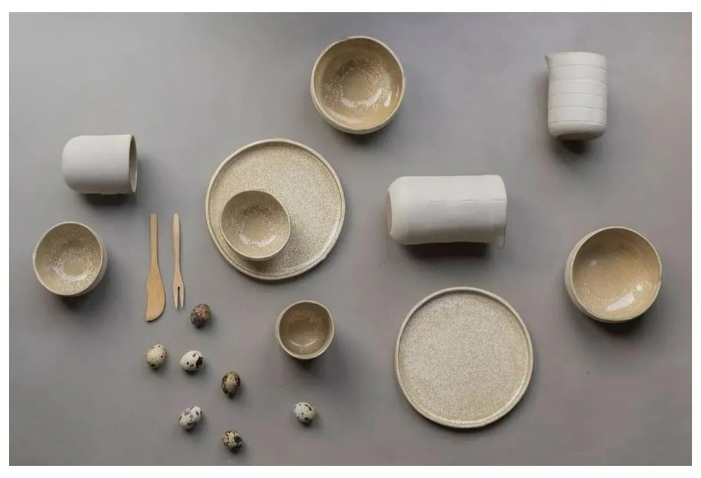 Piatti beige in set di 2 pezzi in pietra ø 20 cm Sand Grain - Mette Ditmer Denmark