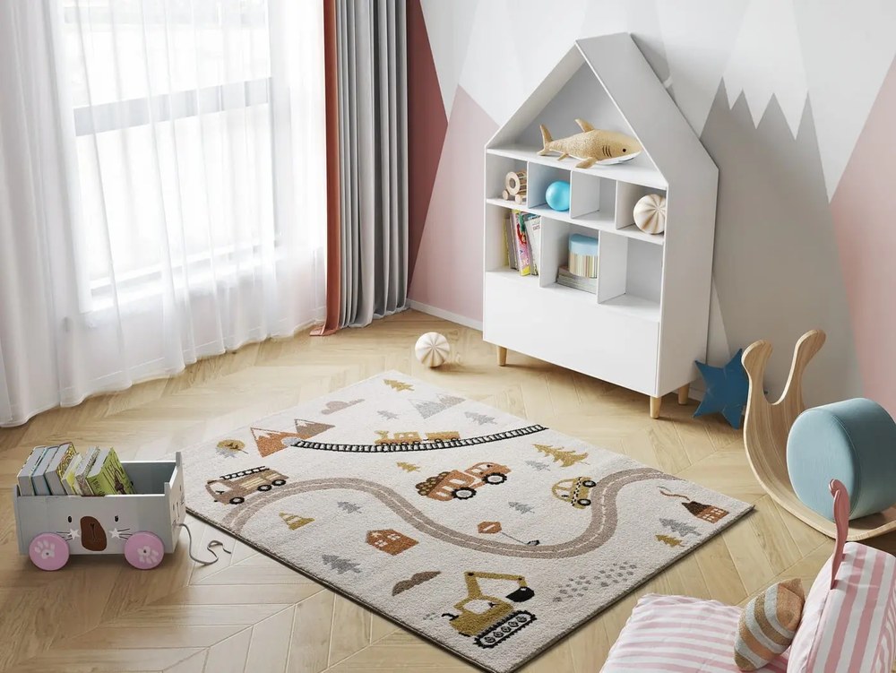 Tappeto per bambini crema 120x170 cm Beats - Universal