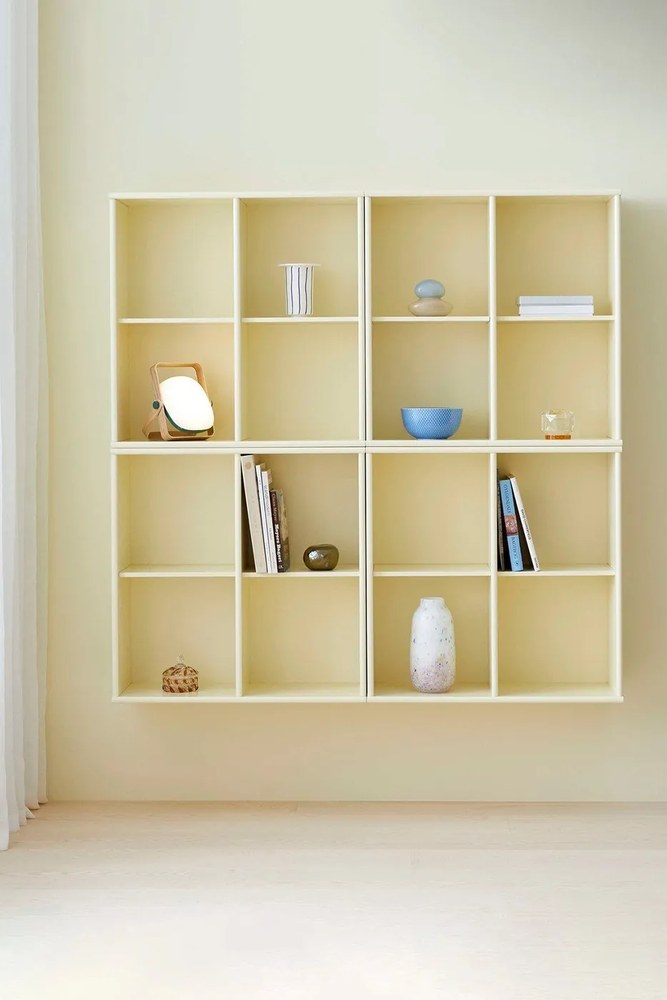 Libreria giallo chiaro da parete 140x140 cm Mistral - Hammel Furniture