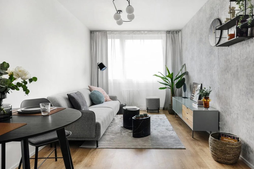 Mobile TV grigio-color legno naturale effetto rovere 180x52 cm Sierra - Teulat