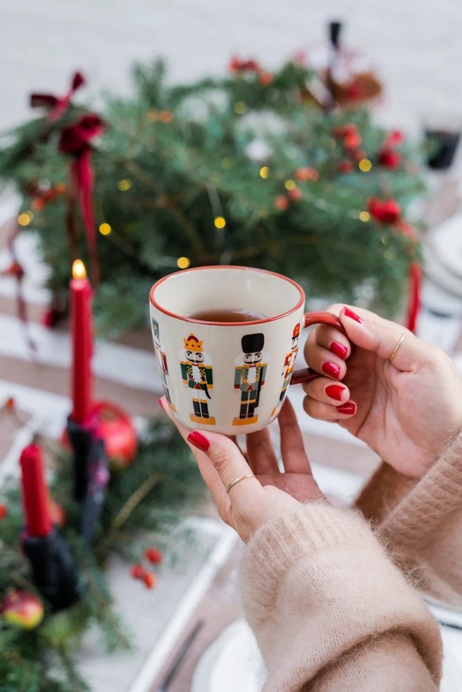 Set di tazze per cappuccino in gres a tema natalizio 2 pz 300 ml Jolly – Bloomingville