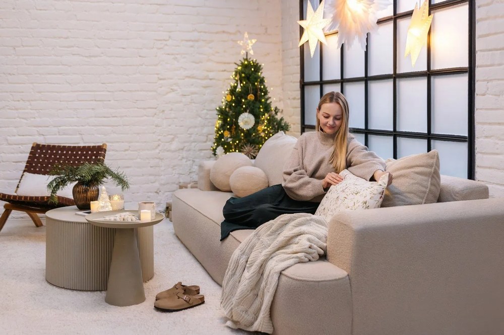 Tavolino rotondo beige ø 60 cm Sanne - WOOOD