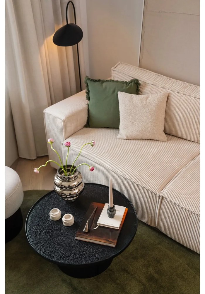 Divano letto in velluto a coste beige 245 cm Nihad - Bobochic Paris