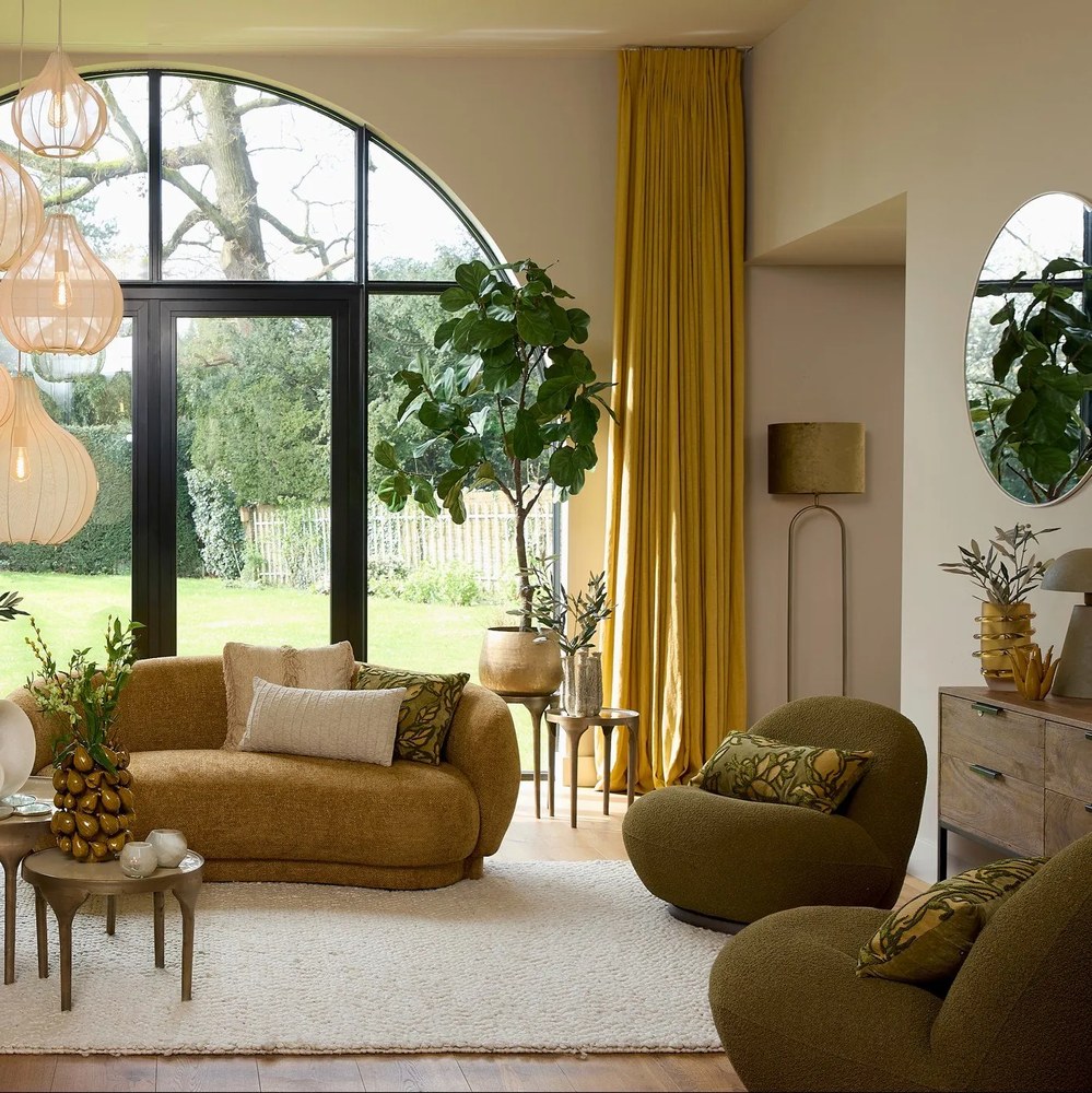 Lampada a sospensione beige con paralume in tessuto ø 29 cm Elati - Light &amp; Living