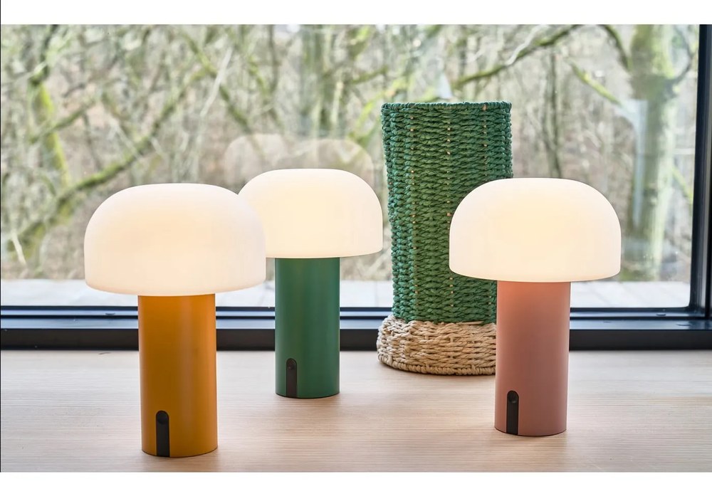 Lampada da tavolo a LED bianco/verde (altezza 22,5 cm) Styles - Villa Collection