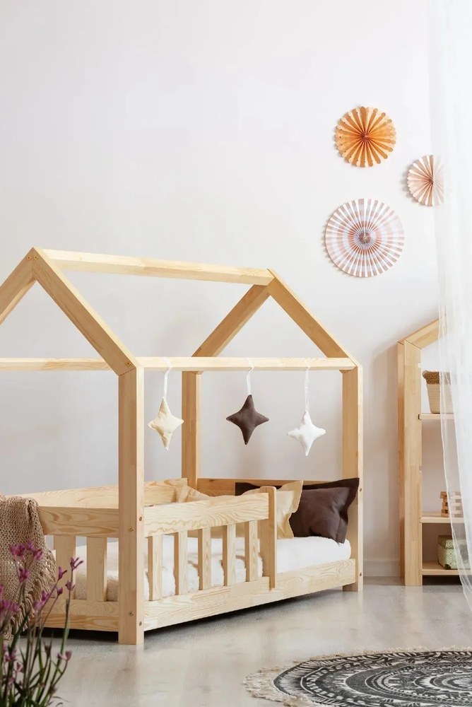 Letto per bambini in legno di pino 90x200 cm Mila MBP - Adeko
