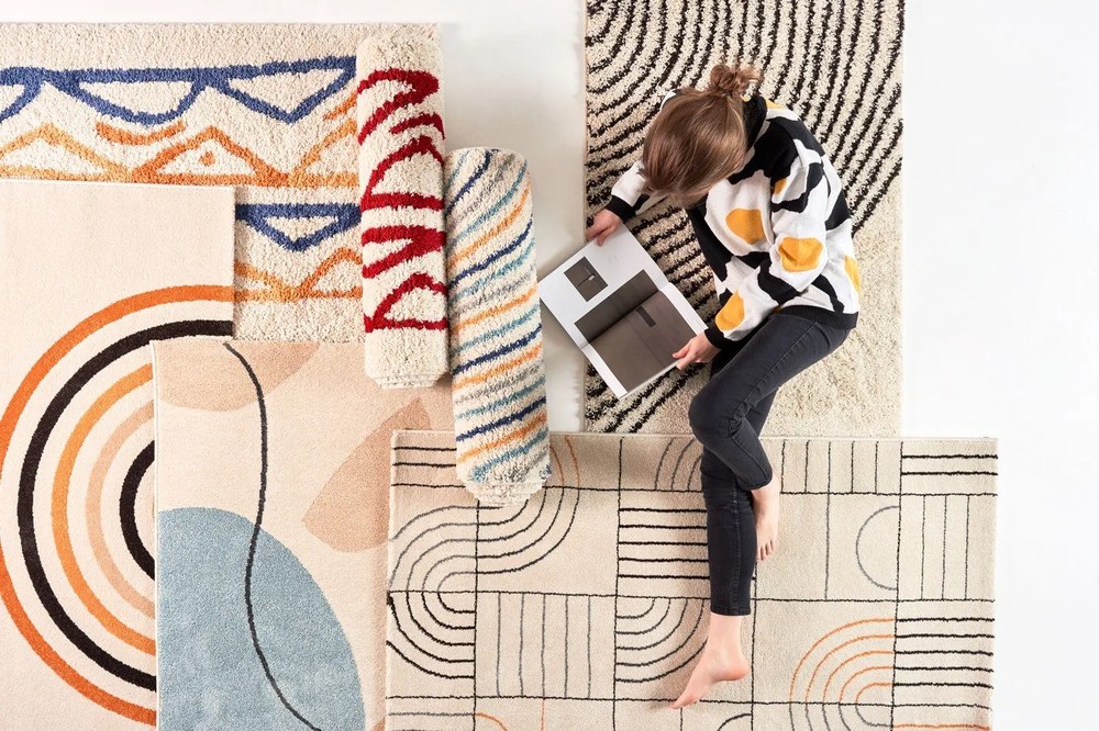 Tappeto nero/beige 120x180 cm Coastalina – Universal