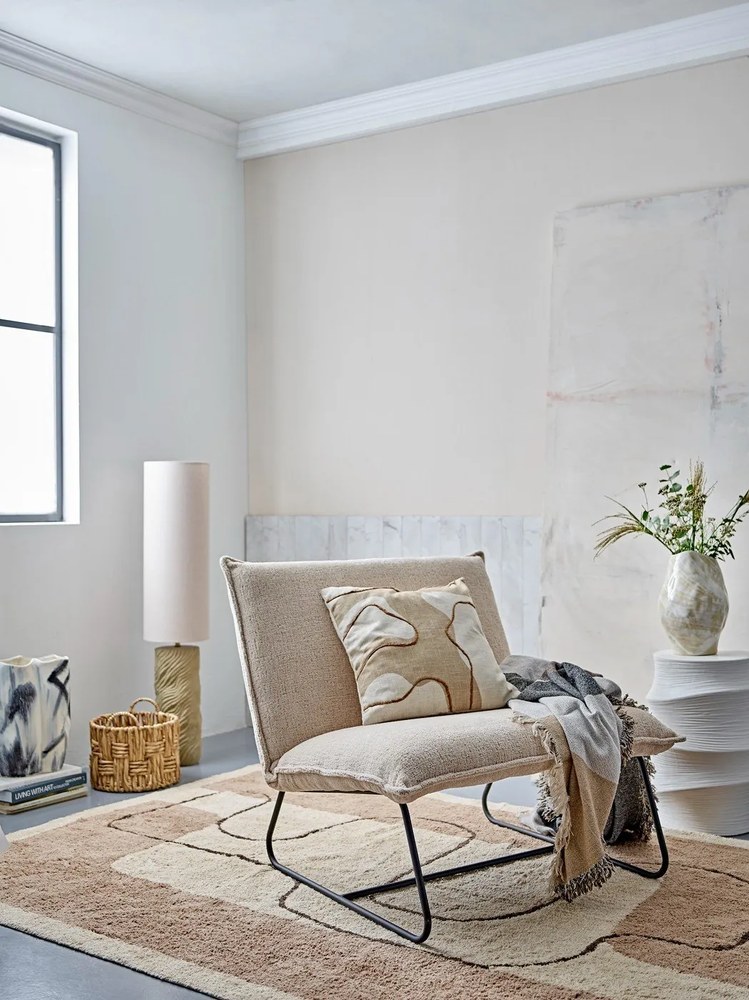 Lampada da terra colore naturale con paralume in tessuto (altezza 110 cm) Payah - Bloomingville