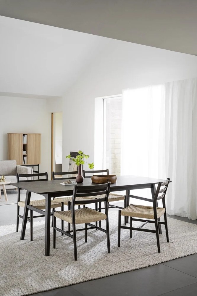 Sedie da pranzo in marrone scuro-naturale in set di 2 pezzi Harlan - Rowico