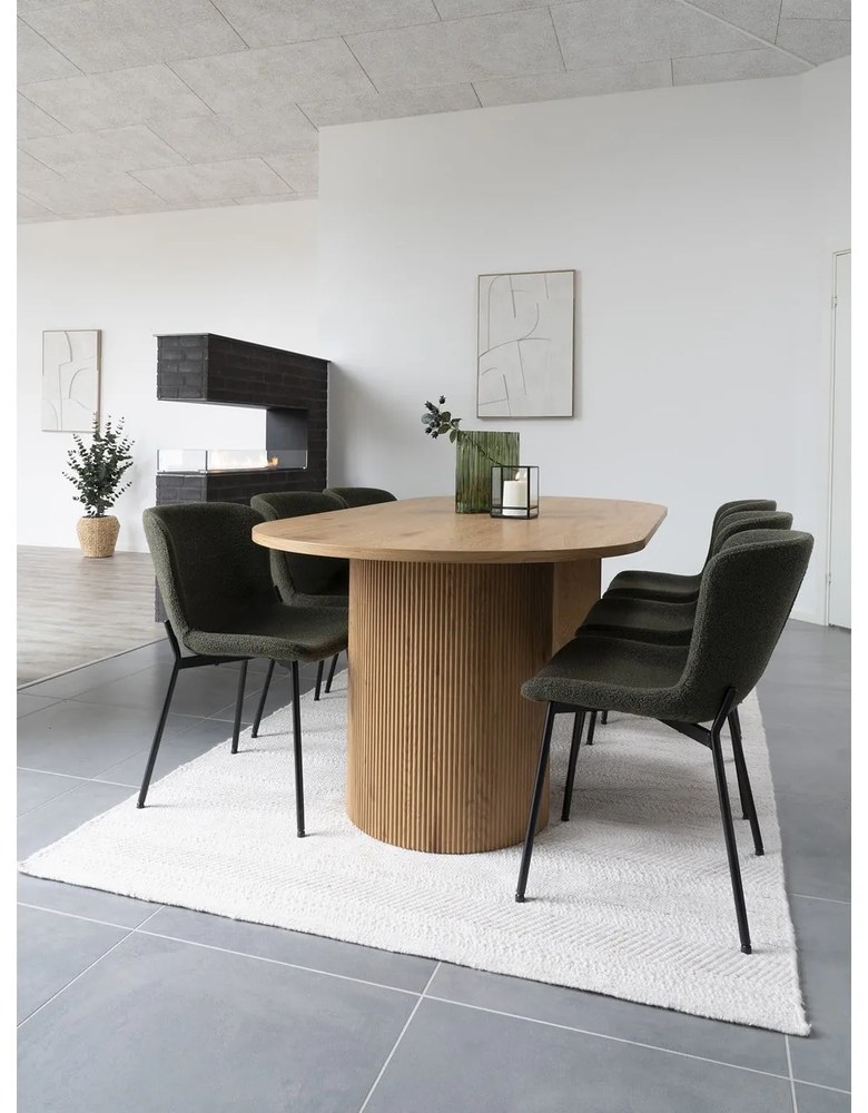Tavolo da pranzo effetto pioppo 100x210 cm Boavista - House Nordic