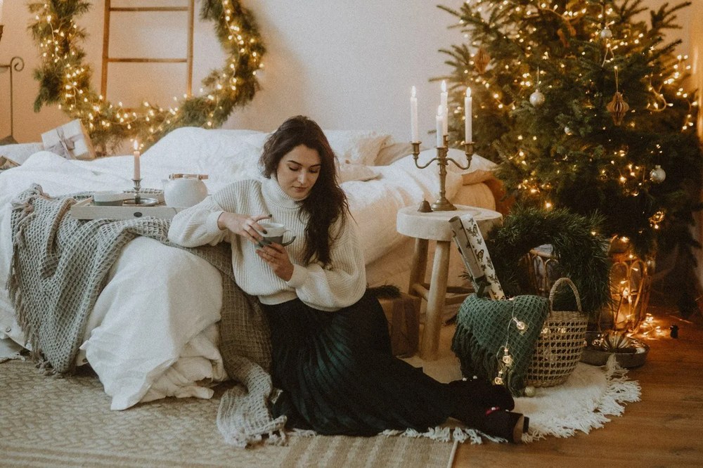 Tappeto in lana beige , ⌀ 110 cm Nature - Bloomingville