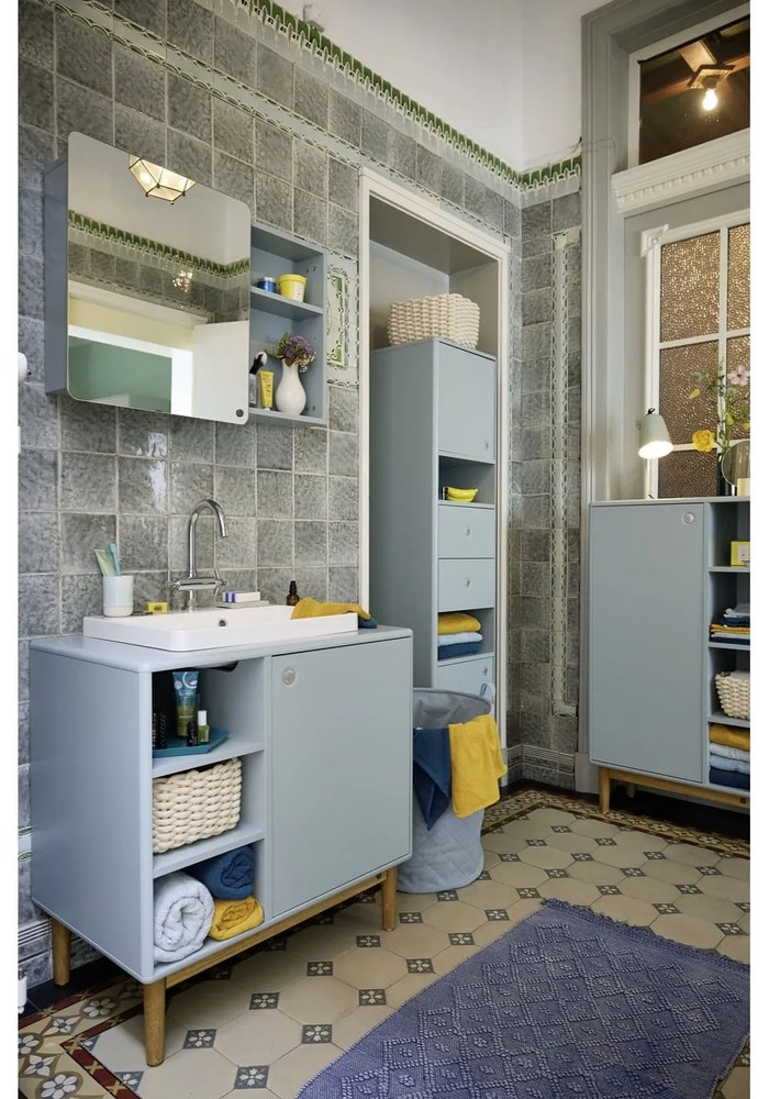 Cesta per il bucato verde chiaro in tessuto 67 l Tom Tailor – Wenko