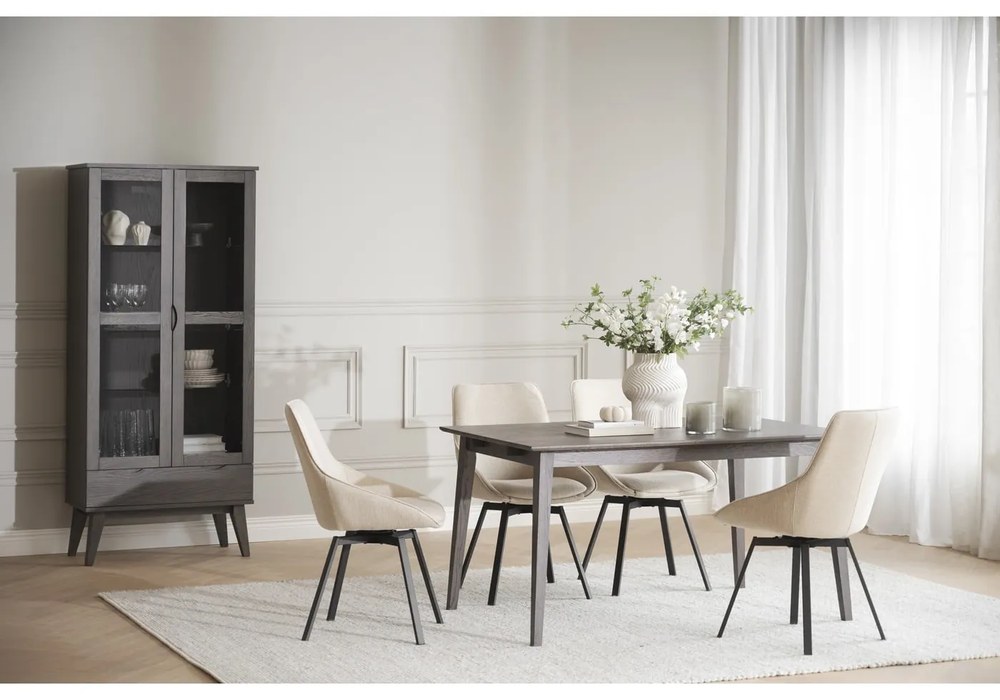 Tappeto in lana grigio chiaro 290x200 cm Auckland - Rowico