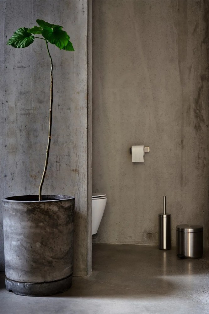 Porta carta igienica da parete color argento opaco in acciaio inox Ume – Zone