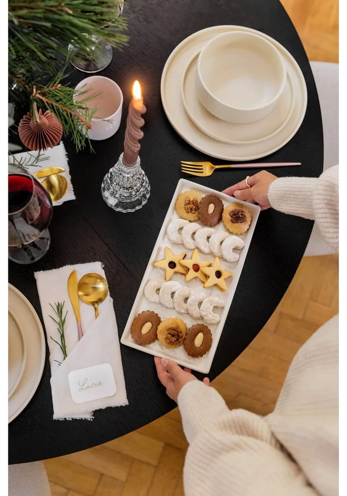 Set di piatti color crema in gres 18 pz Malia - Bonami Selection