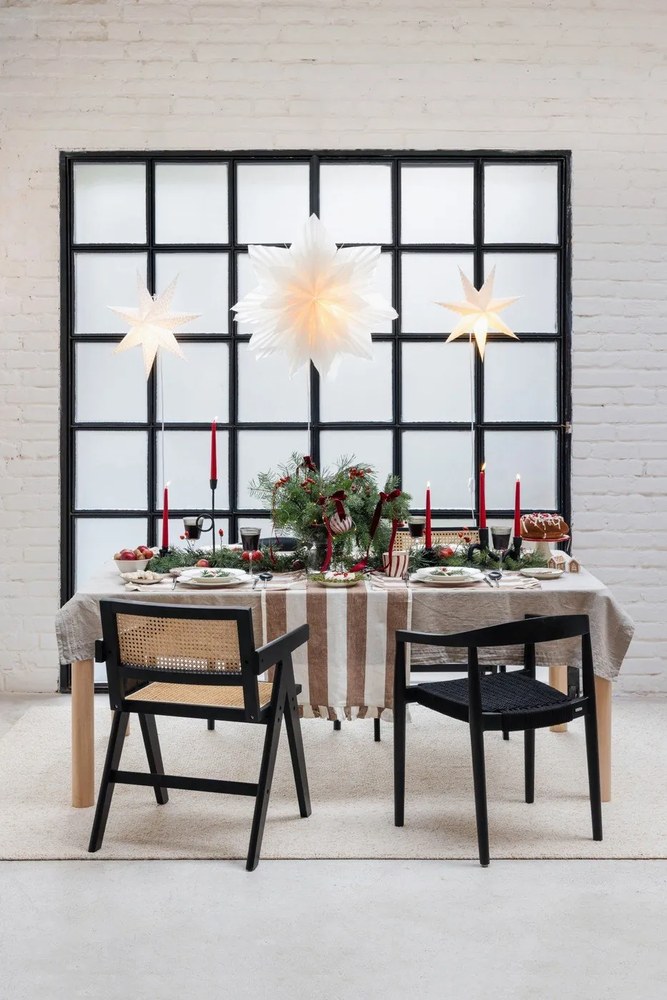 Decorazione luminosa a sospensione bianca con motivo natalizio ø 70 cm Sombra - Markslöjd