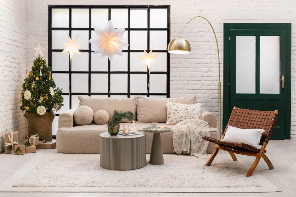 Tavolino rotondo beige ø 60 cm Sanne - WOOOD