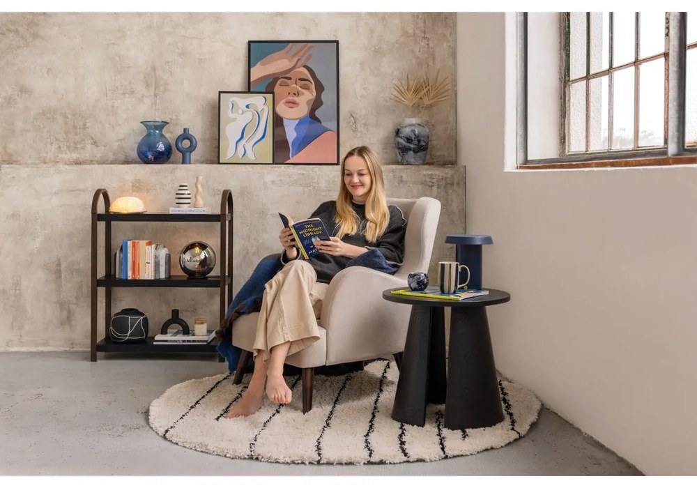 Tavolino nero , ø 50 cm Cep - Teulat