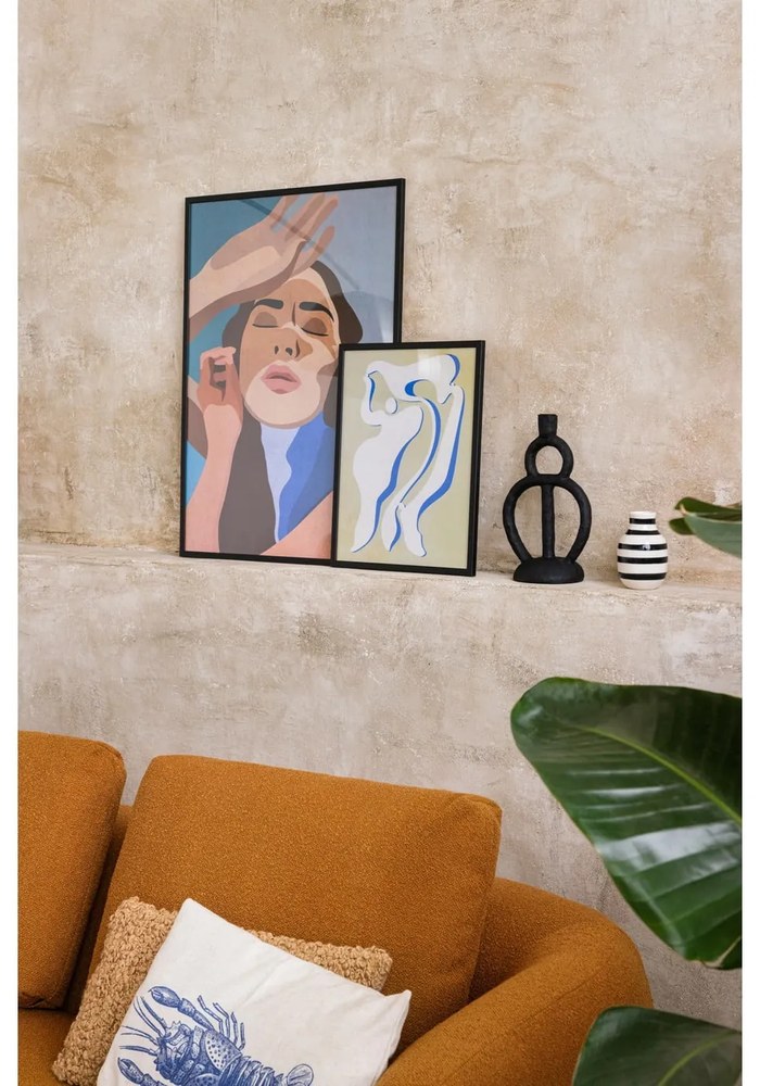 Divano angolare in tessuto bouclé color senape (angolo sinistro) Imola - Bonami Selection