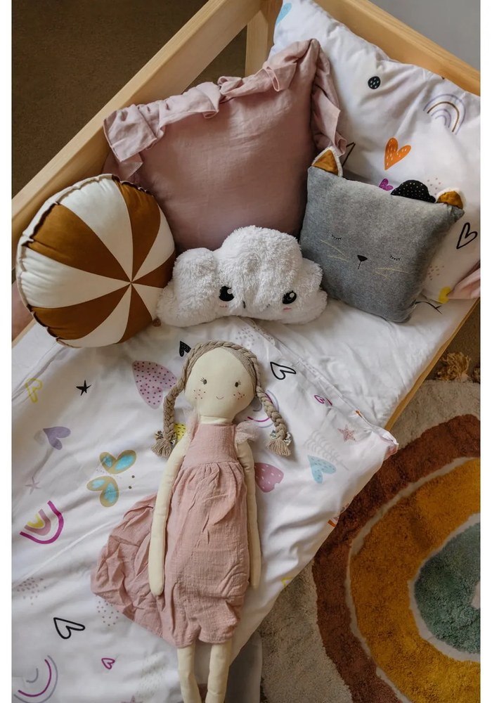 Tappeto per bambini fatto a mano, ø 110 cm Rainbow - Nattiot