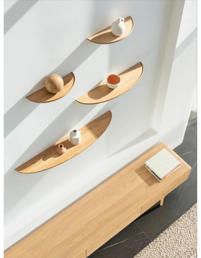 Scaffali in legno di quercia in colore naturale Mu - Gazzda