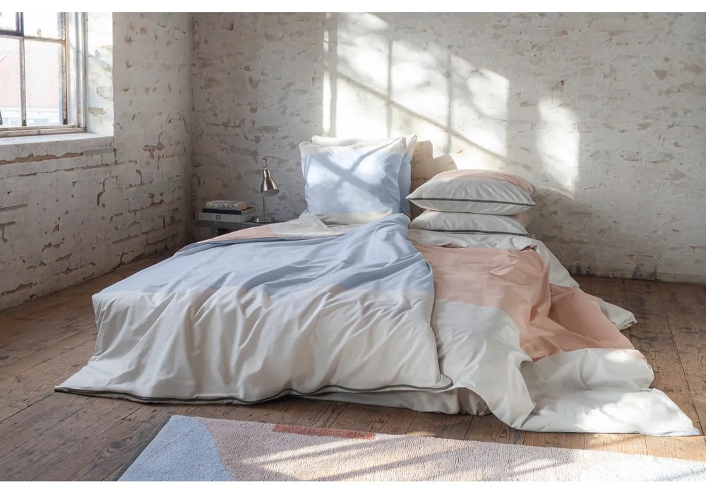 Passatoia lavabile in cotone azzurro e beige 70x150 cm Figura - Mette Ditmer Denmark